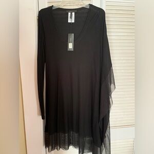 BCBG MAXAZRIA lightweight black sweater/dress. Size M. New with tags.